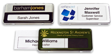 Reusable name badges